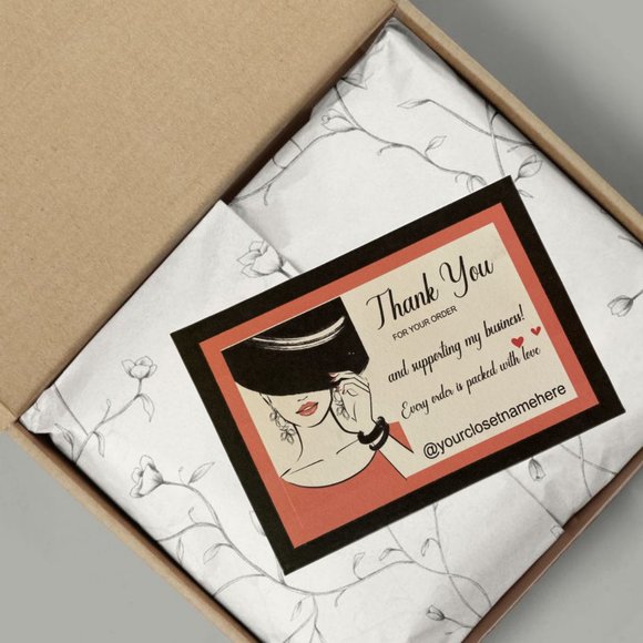 Thank You Package Insert | Small Business Thank You Note | 100 Thank You Cards - Picture 2 of 8